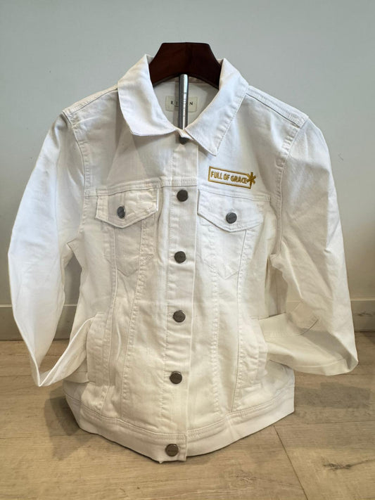 White denim jacket.